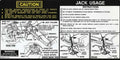 Jack Storage and Jacking Instruction Decal for 1974 Chevy Nova