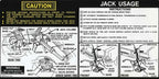 Jack Storage and Jacking Instruction Decal for 1974 Chevy Nova
