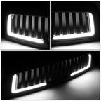 LED Vertical Slat Matte Front Hood Grille Frame for Dodge Ram 1500 (2009–2012)