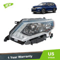Headlight Assembly for Nissan Rogue (2017–2019) Left Driver Side Halogen