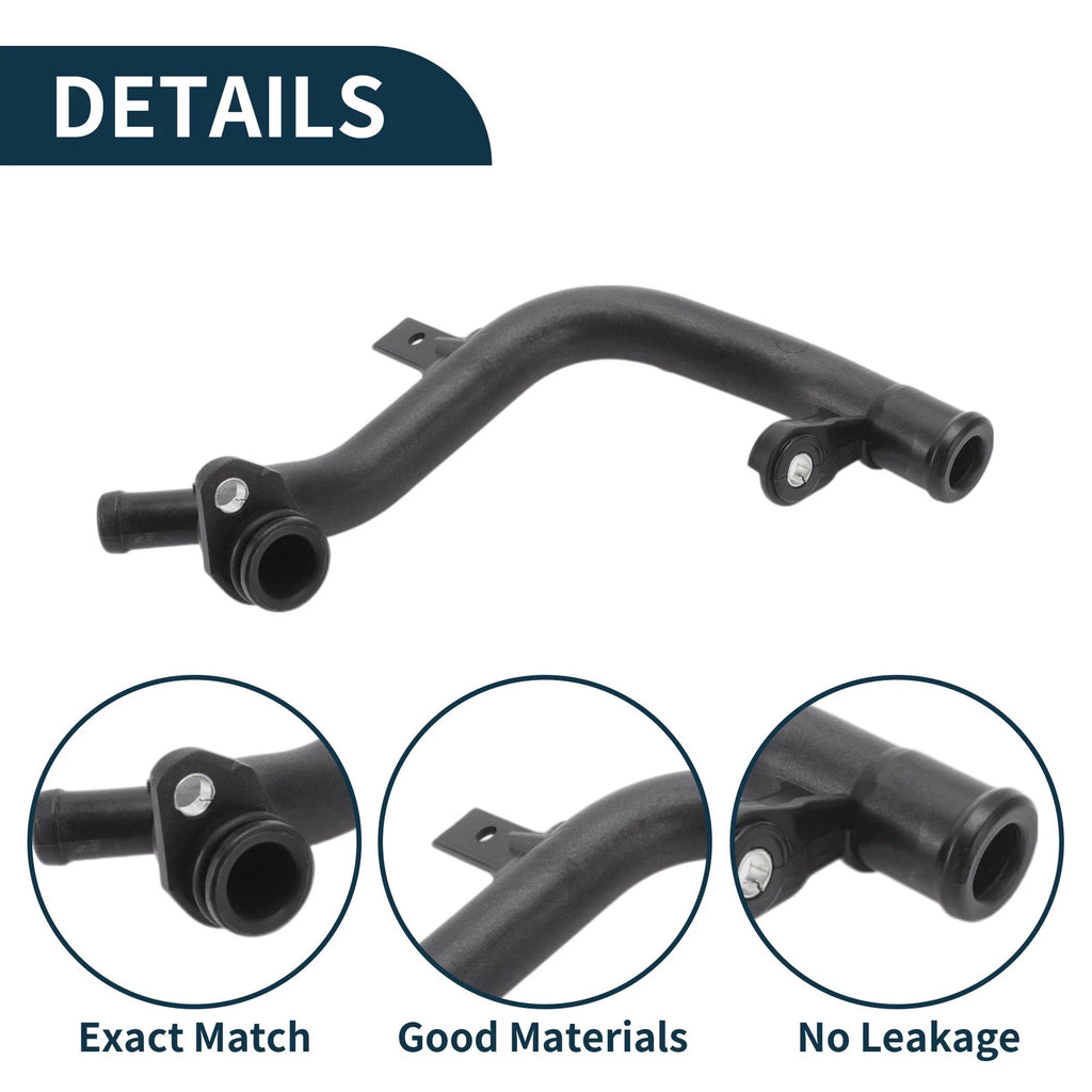 Radiator Hose Coolant Tube for Audi A3 (2008–2017) Plastic Black