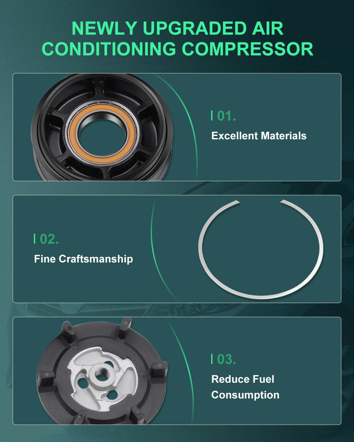 A/C Compressor Clutch Kit for Mercedes-Benz S550 S430 R350 E55 AMG (2003–2011)