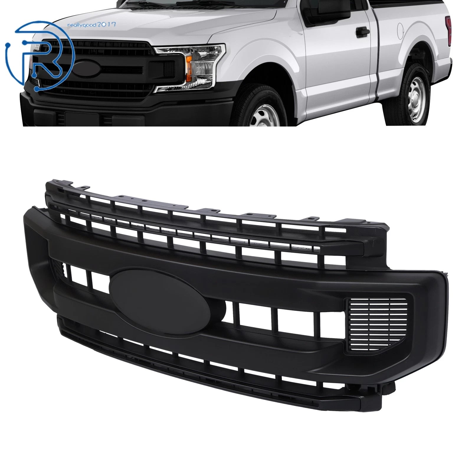 Matte Black Front Bumper Grille for Ford F250 XL/XLT (2020–2022)