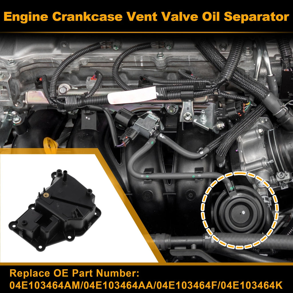 Engine Crankcase Vent Valve Oil Separator for Volkswagen Golf (2015–2021) No. 04E103464AM