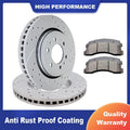 Front Slotted Rotors and Brake Ceramic Pads Kit for Ford F-150 (2004–2023)
