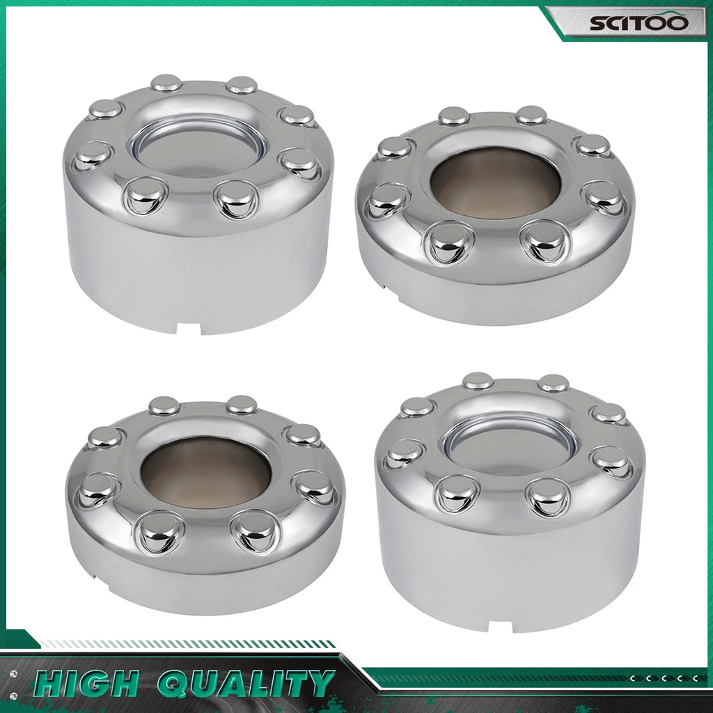 Set of 4 Chrome Wheel Center Hub Caps for Ford F350 (2005–2016)