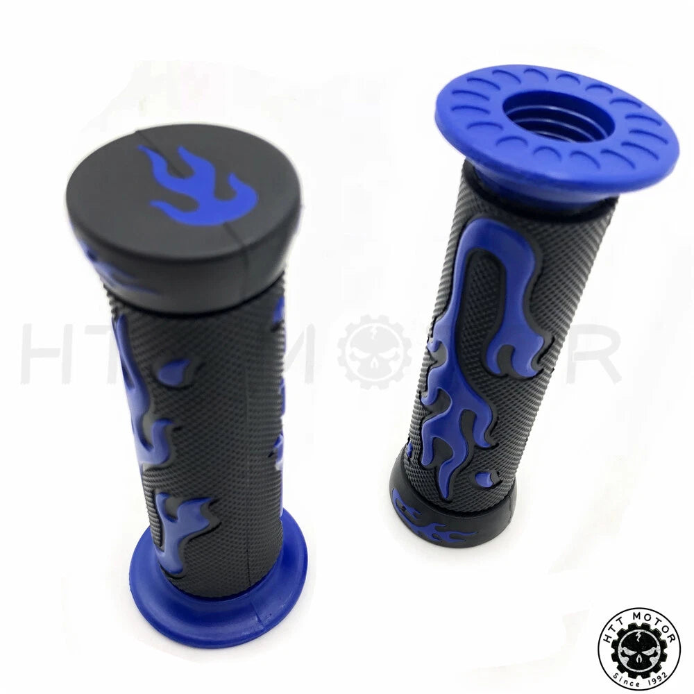 Rubber Handlebar Hand Grip for Honda Yamaha Suzuki (7/8" 22mm)