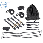 Set of 4 Tie Downs 1" × 15' Ratchet Straps 2200Lbs with S Hook Heavy Duty