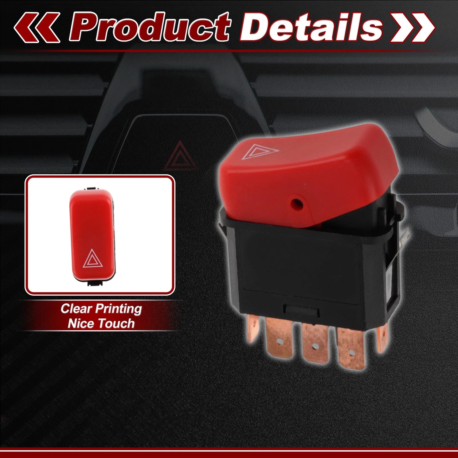 Hazard Warning Flasher Switch for Mercedes-Benz Henschel 206 D (No. 0055459224)