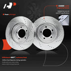 Front Drilled Brake Rotors & Ceramic Pads for Ford Explorer (2002-2005)