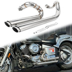 Chrome Exhaust Pipes System for Yamaha V Star 650 XVS400 XVS650 (1997–2008)