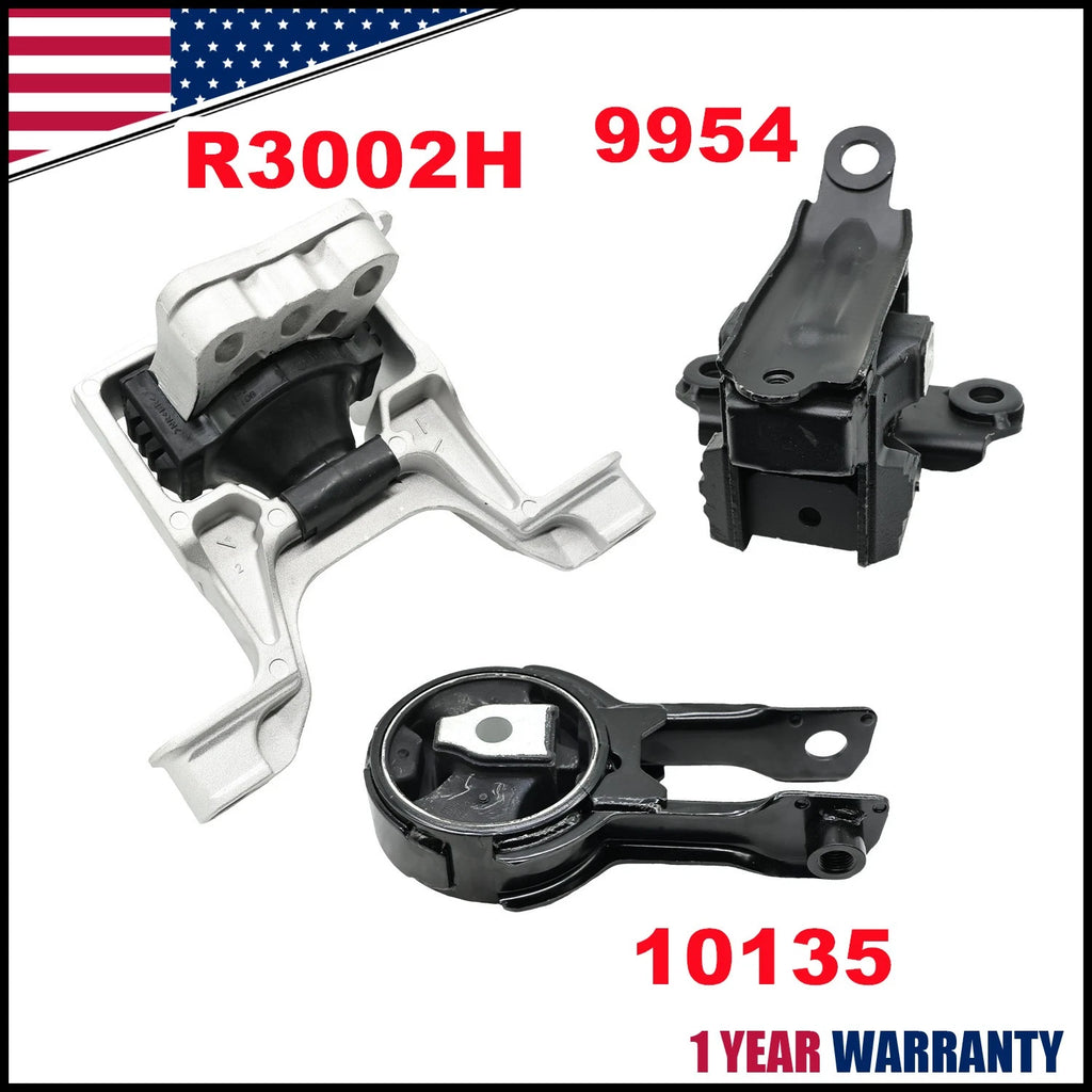 3PCS Engine Motor & Transmission Mounts for Mazda 2 (2018)