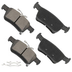 Set of 4 Rear Ceramic Brake Pads for Acura RDX, Honda Civic