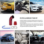 3" Cold Air Intake System for Universal Car Truck Turbo (Aluminum)