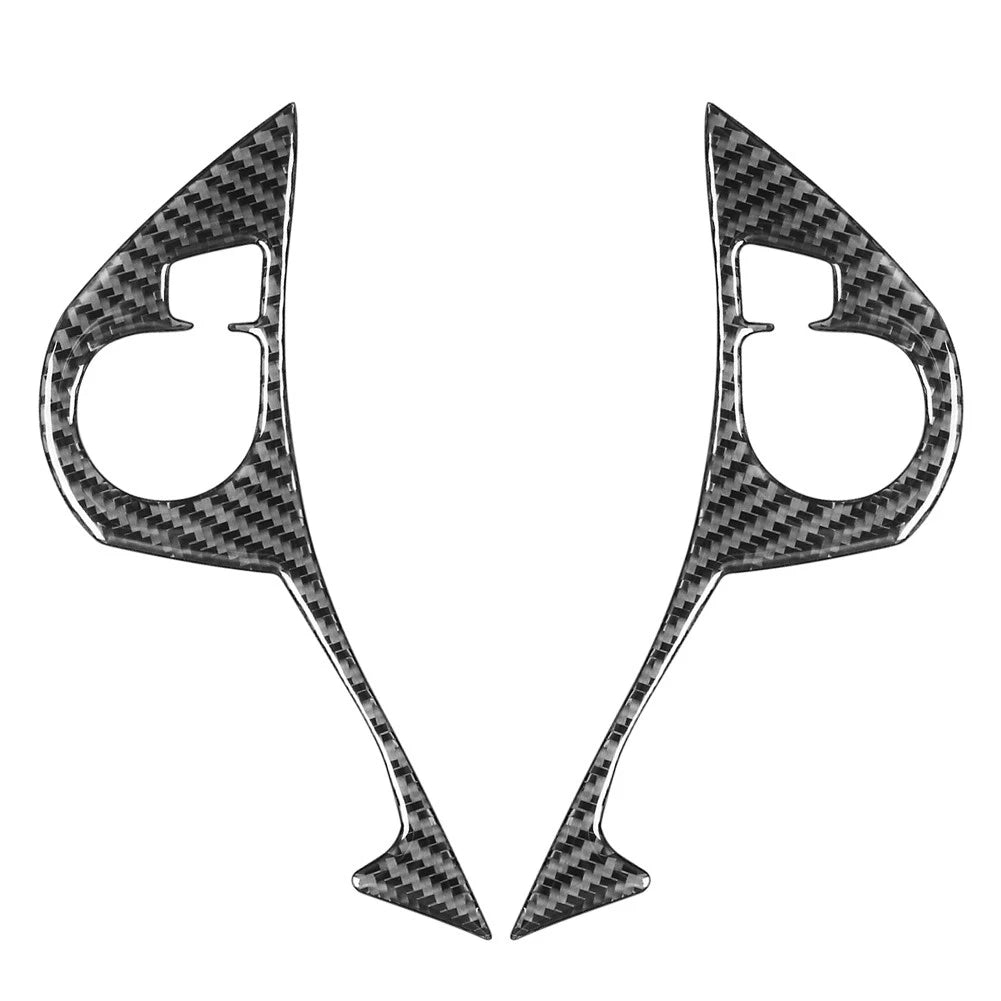 2X Carbon Fiber Steering Wheel Button Cover for Honda Accord (2013–2017)