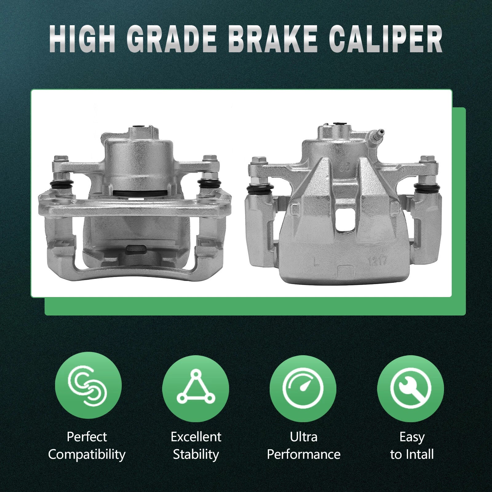 Front Brake Caliper with Bracket for Toyota Avalon, Camry (2008–2018)
