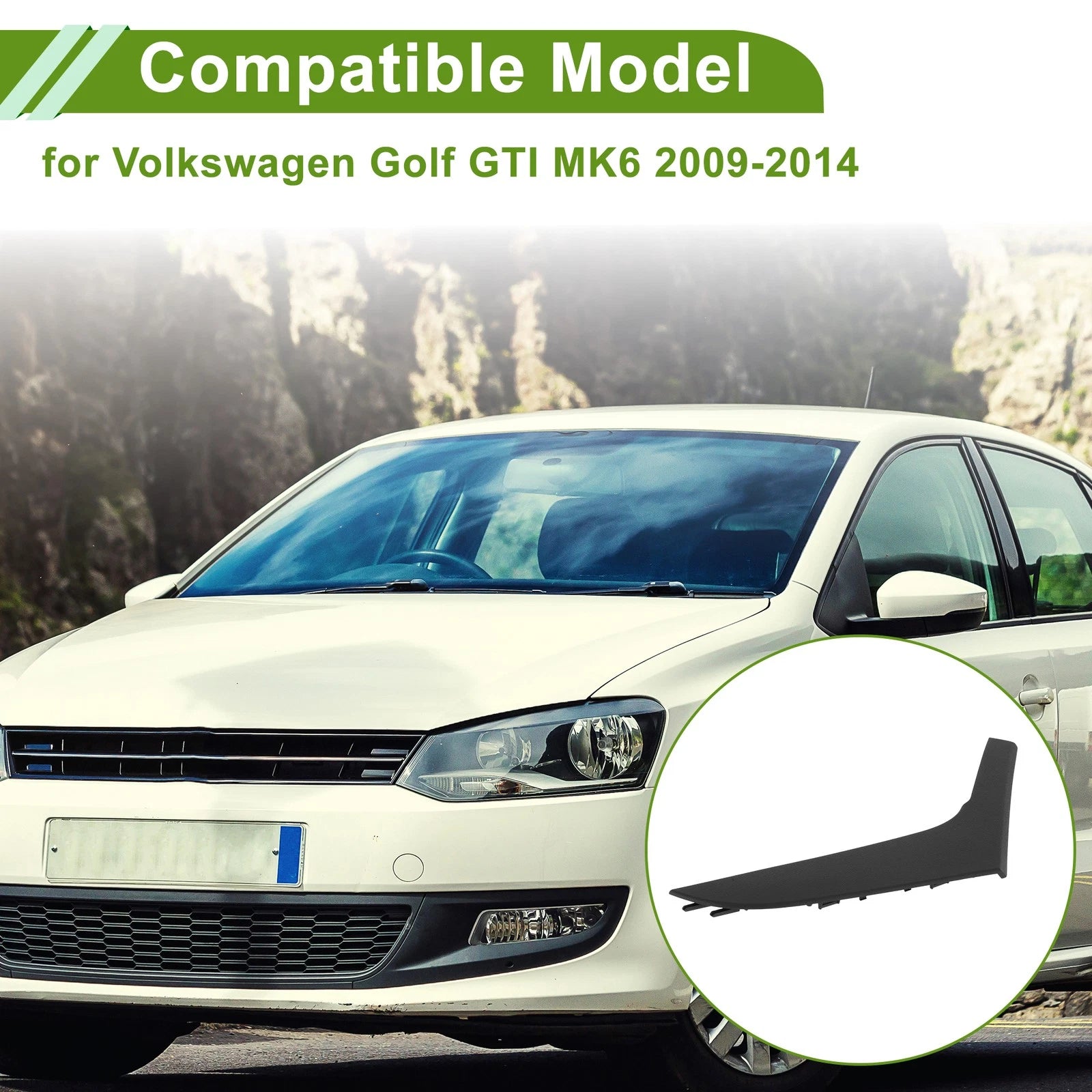 Door Panel Handle Pull Trim Cover for Volkswagen Golf GTI MK6 (2010–2014) No.5K4868039A
