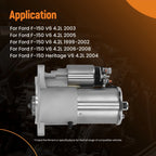 Starter Motor for Ford F-150 V6 4.2L (1999–2008) 6L3Z-11002-DA 12V 1.4kW