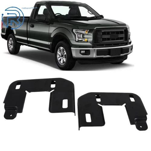 Front Bumper Bracket Set for Ford F-150 (2015–2020) Black Steel