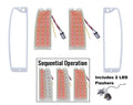 Sequential LED Tail Light Inserts with Flashers and Gaskets for 1967-1972 Ford Truck