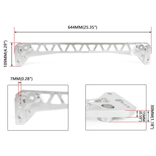 Billet Rear Lower Control Arm & Subframe Brace for Honda Civic EK (96–00)