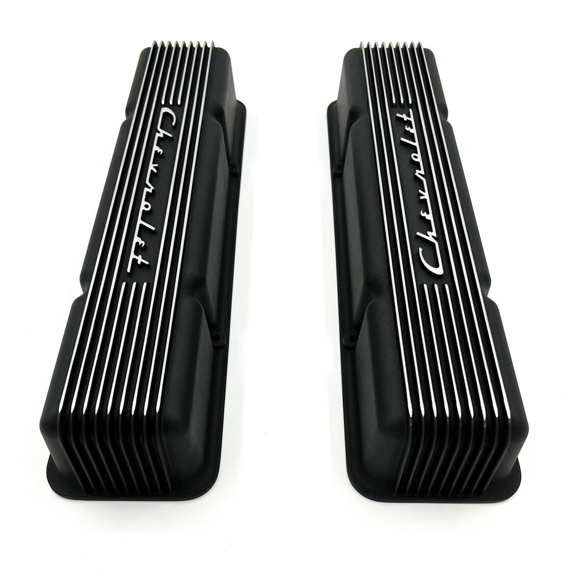 Valve Covers Replacement Finned Chevrolet Script for Small Block Chevy 350 (1968–1970)
