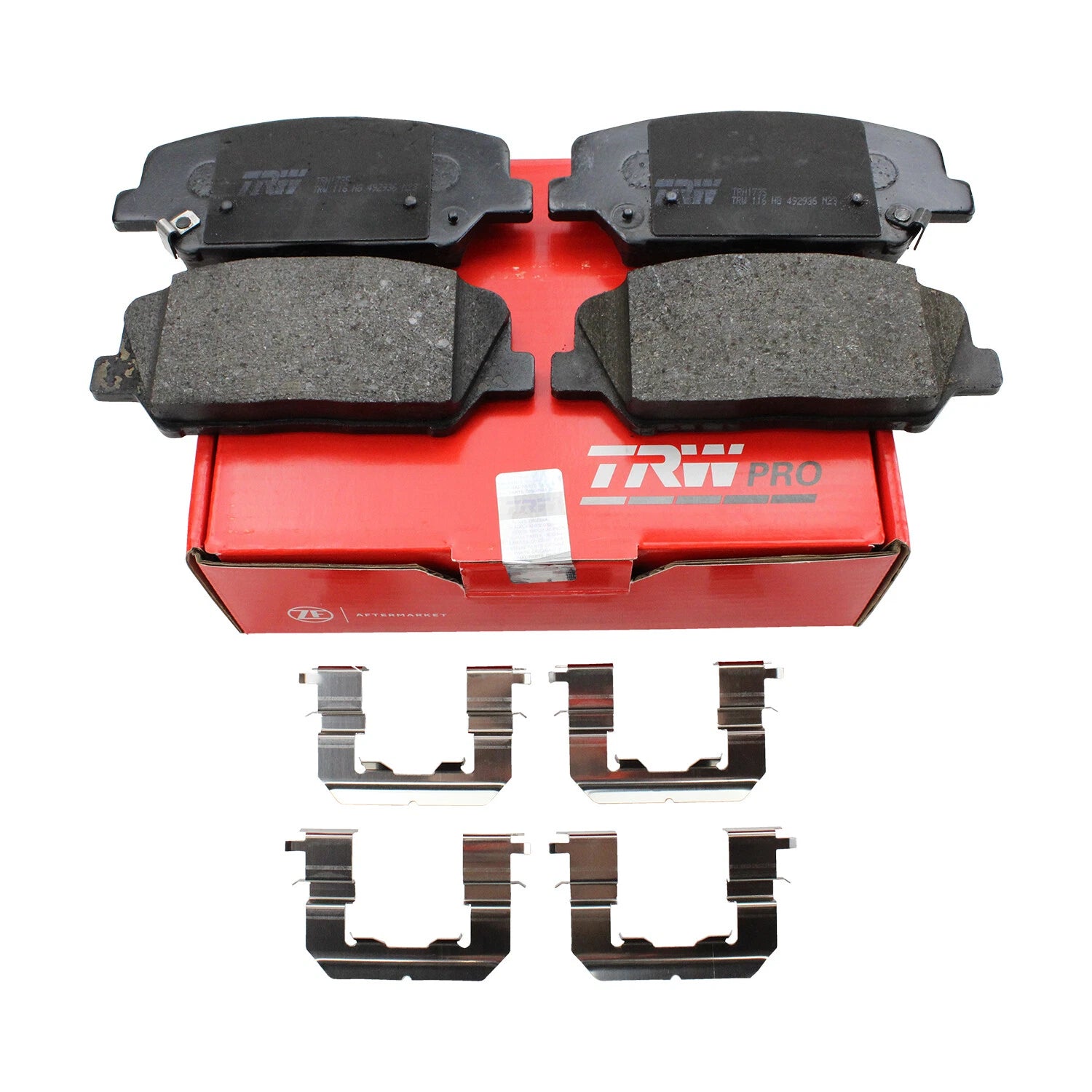Set of 4 TRW Pro Low-Metallic Brake Pads for Veloster Forte Koup Forte5 (2011–2018)