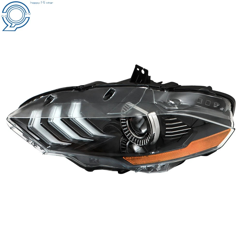 Black Projector Headlight with Clear LED for Ford Mustang (2018-2020)