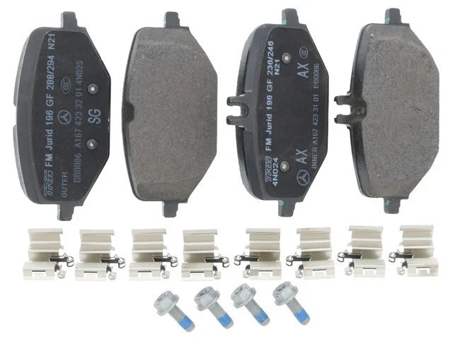 Set of 4 Rear Disc Brake Pads for Mercedes GLE53 AMG, GLE580, GLS580 (2020–2023)