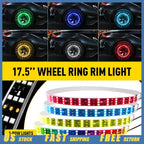 4pc 17.5" RGB LED Wheel Ring Lights for Truck Car Rim