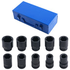 10pc 1in Impact Socket Set 22-50mm 6-Point for Automotive Repair Tools