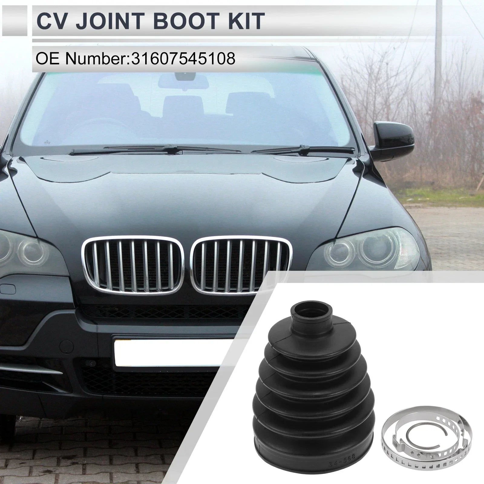 Outer CV Joint Boot Kit with Clamps for BMW X5 (2007-2013)