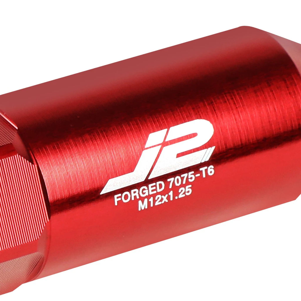 20Pc J2 7075 Forged Aluminum M12x1.25 Spiked End Lug Nut Set for Universal