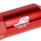 20Pc J2 7075 Forged Aluminum M12x1.25 Spiked End Lug Nut Set for Universal