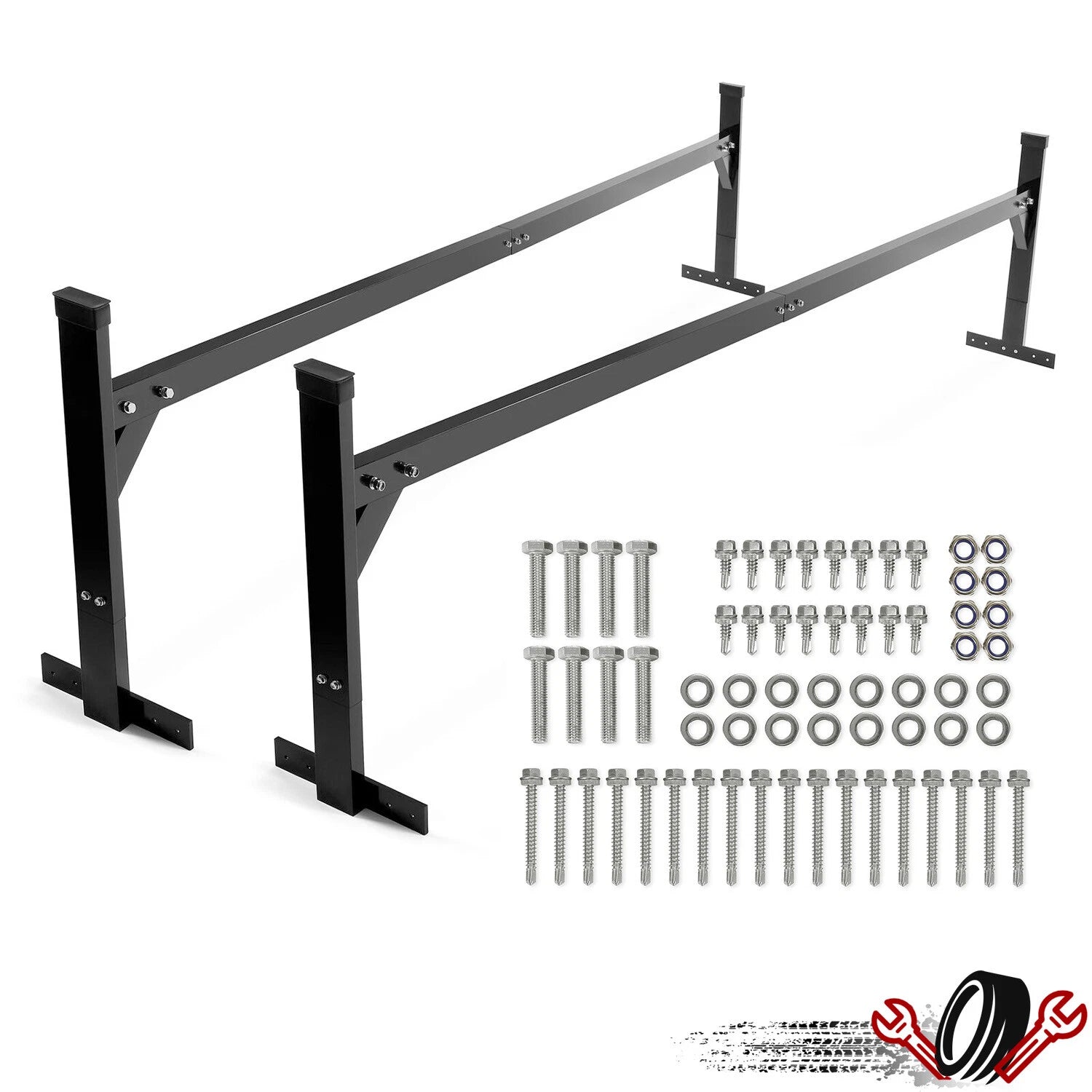 400lbs Roof Ladder Rack for Enclosed Trailer Cargo Vans (5.5'-8.8')