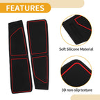 Dashboard Cover for Ford Bronco (2021–2024) Black Red Set of 1