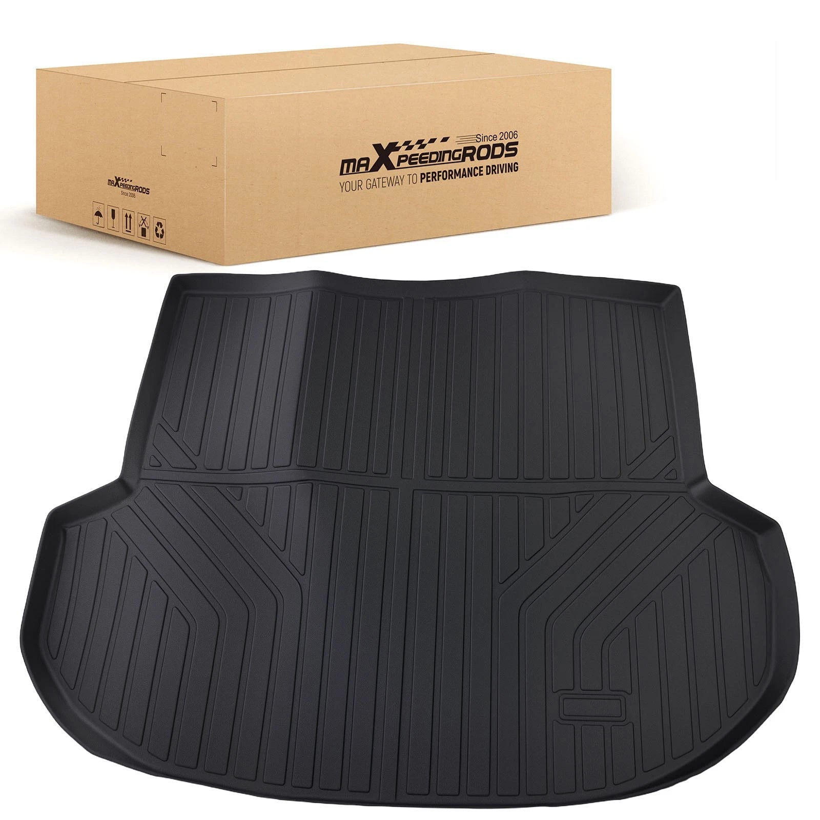 Trunk Mat for Hyundai Santa Fe (2021–2023) Cargo Liner Black TPE