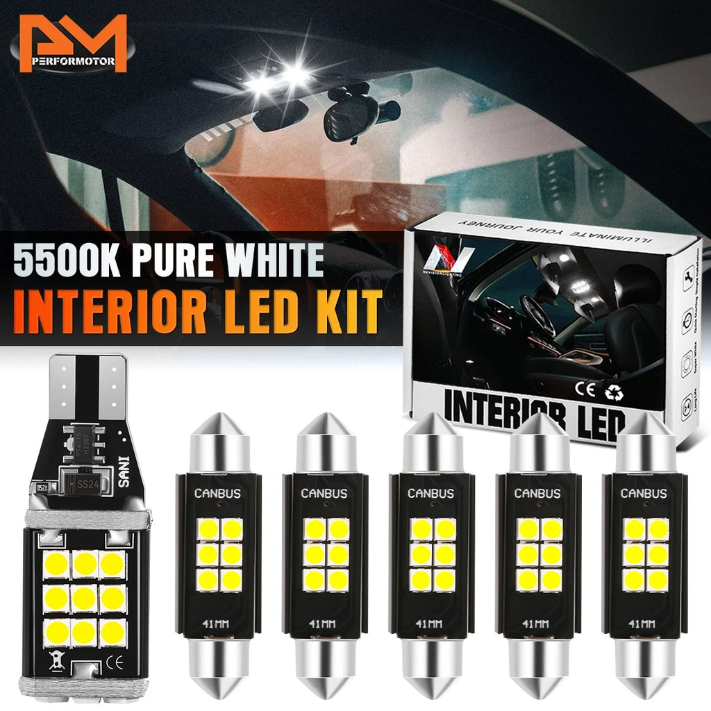 LED Dome License Plate Map Light Bulb Kit 6 Pcs for Ford Mustang (1994–2004)