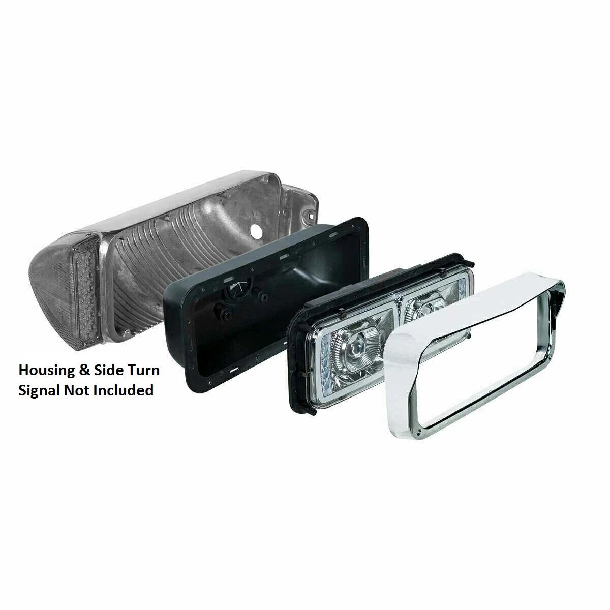 LED Chrome Headlights with LED Turn Signals for Toyota Hilux (2016–2020)
