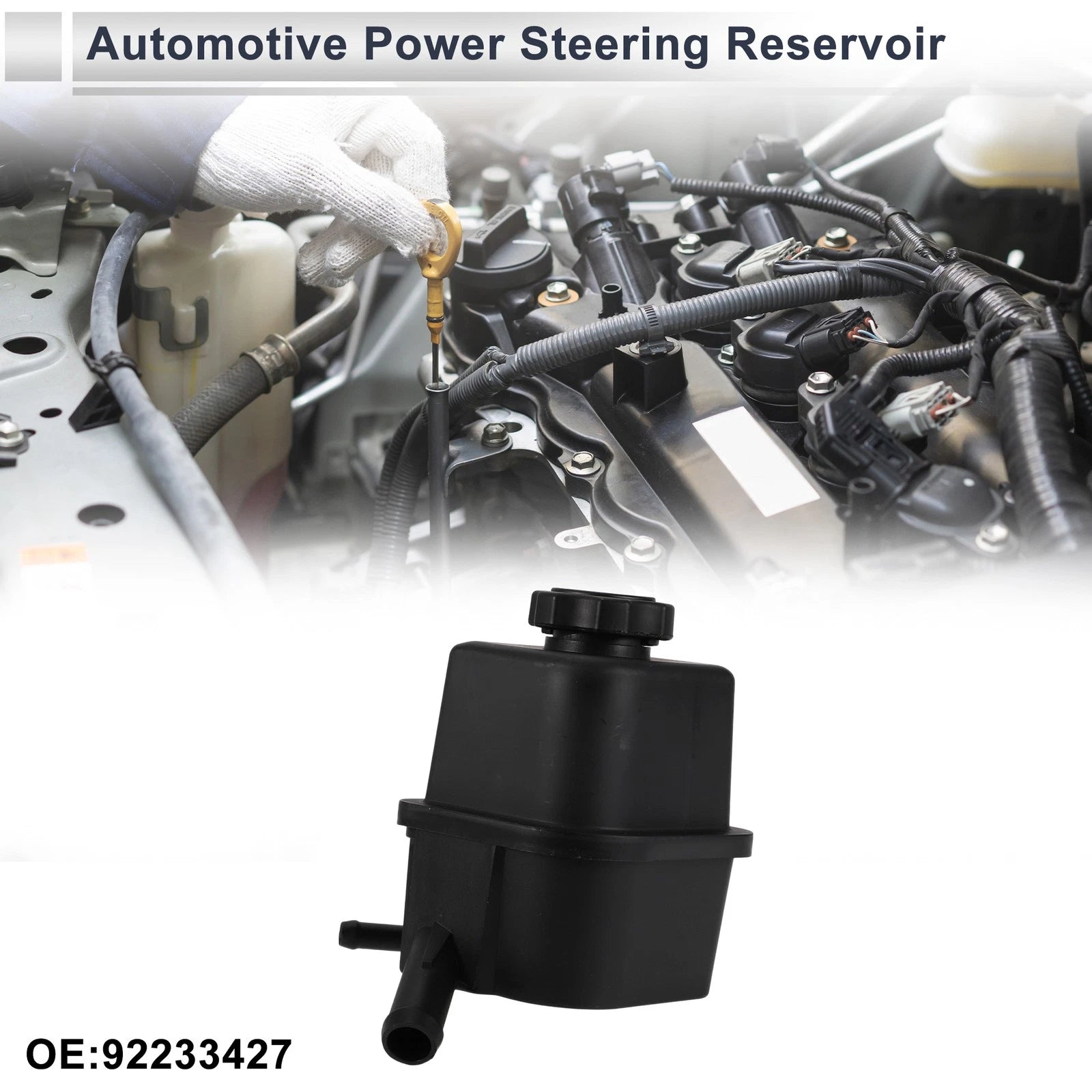 Power Steering Reservoir for Chevrolet Camaro (2010–2015) No. 92233427 Black