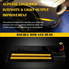 Set of 4 Front Bumper Marker Side Lamps for Dodge Challenger (2008–2014) Smoke