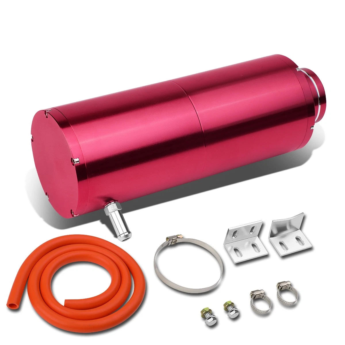 8.5" x 3" Anodized Aluminum Pink Coolant Recovery Overflow Reservoir Tank