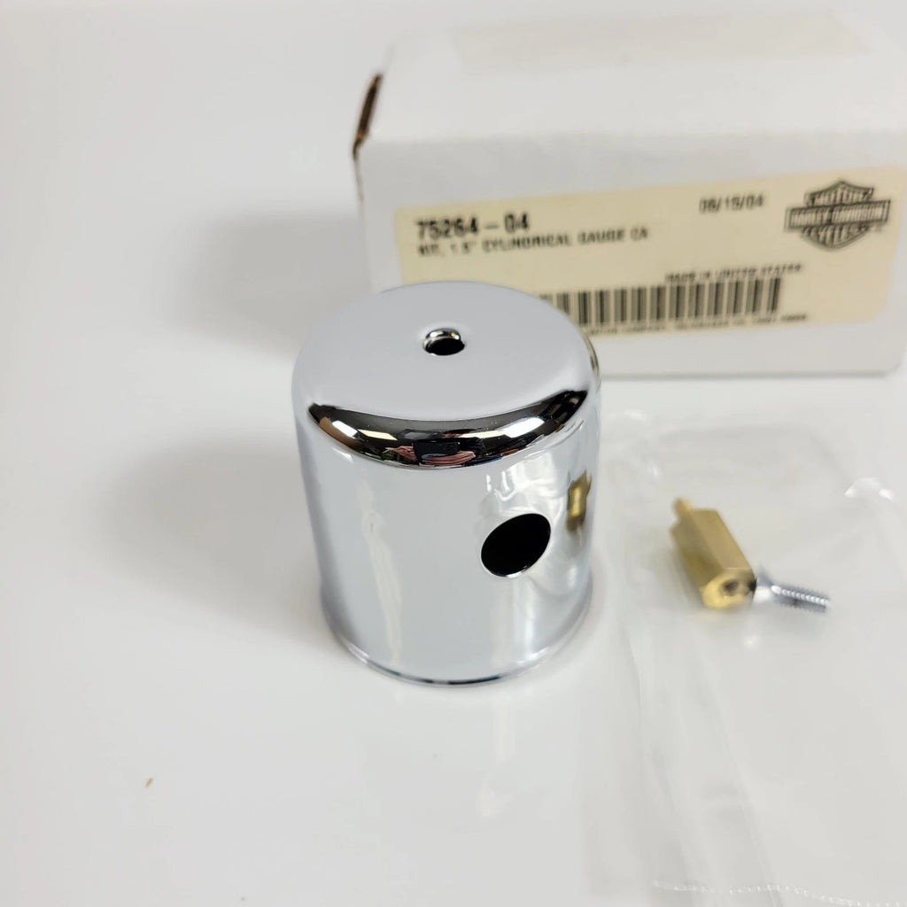 Cylindrical Gauge Chrome Housing Kit for Harley-Davidson (2004) 75264-04