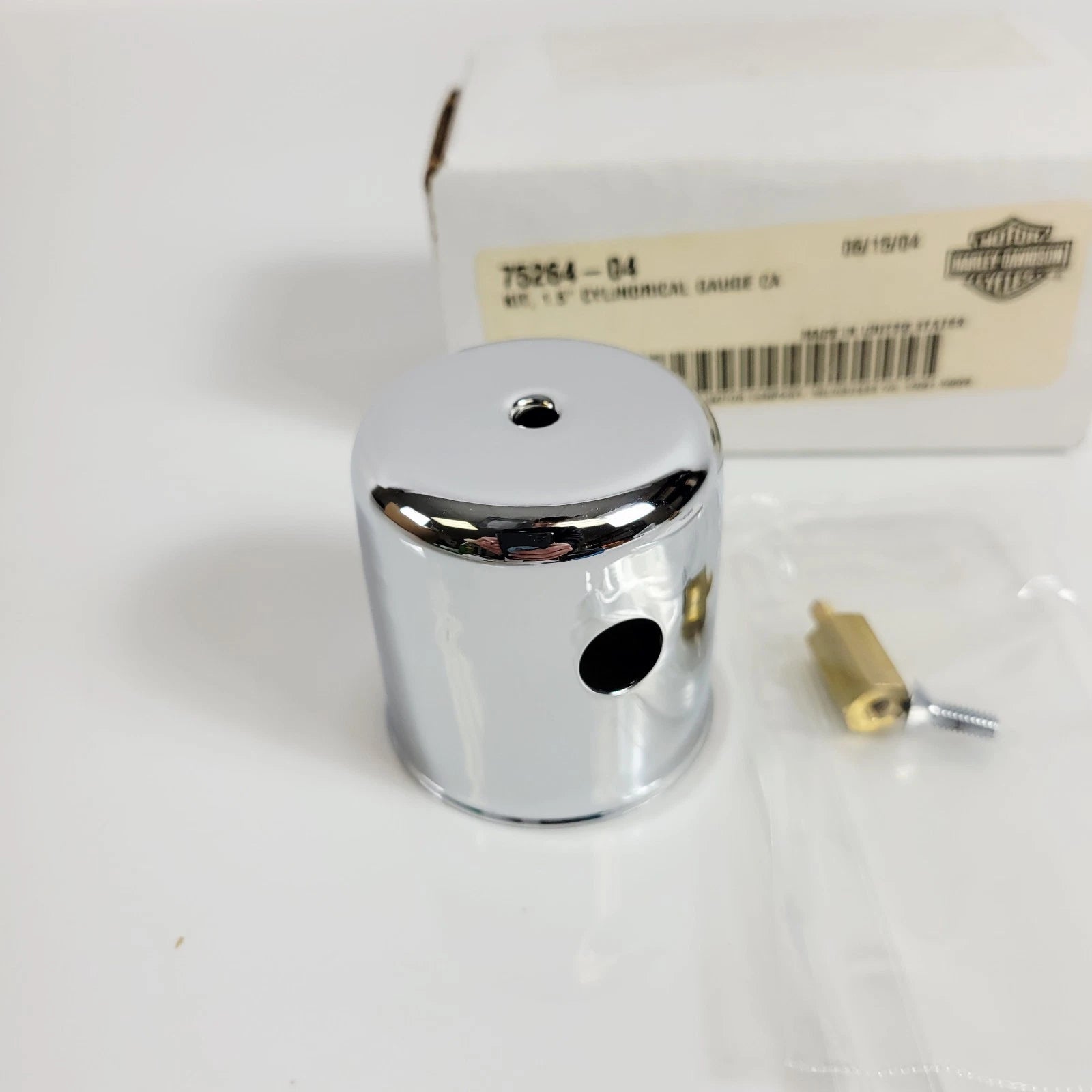 Cylindrical Gauge Chrome Housing Kit for Harley-Davidson (2004) 75264-04