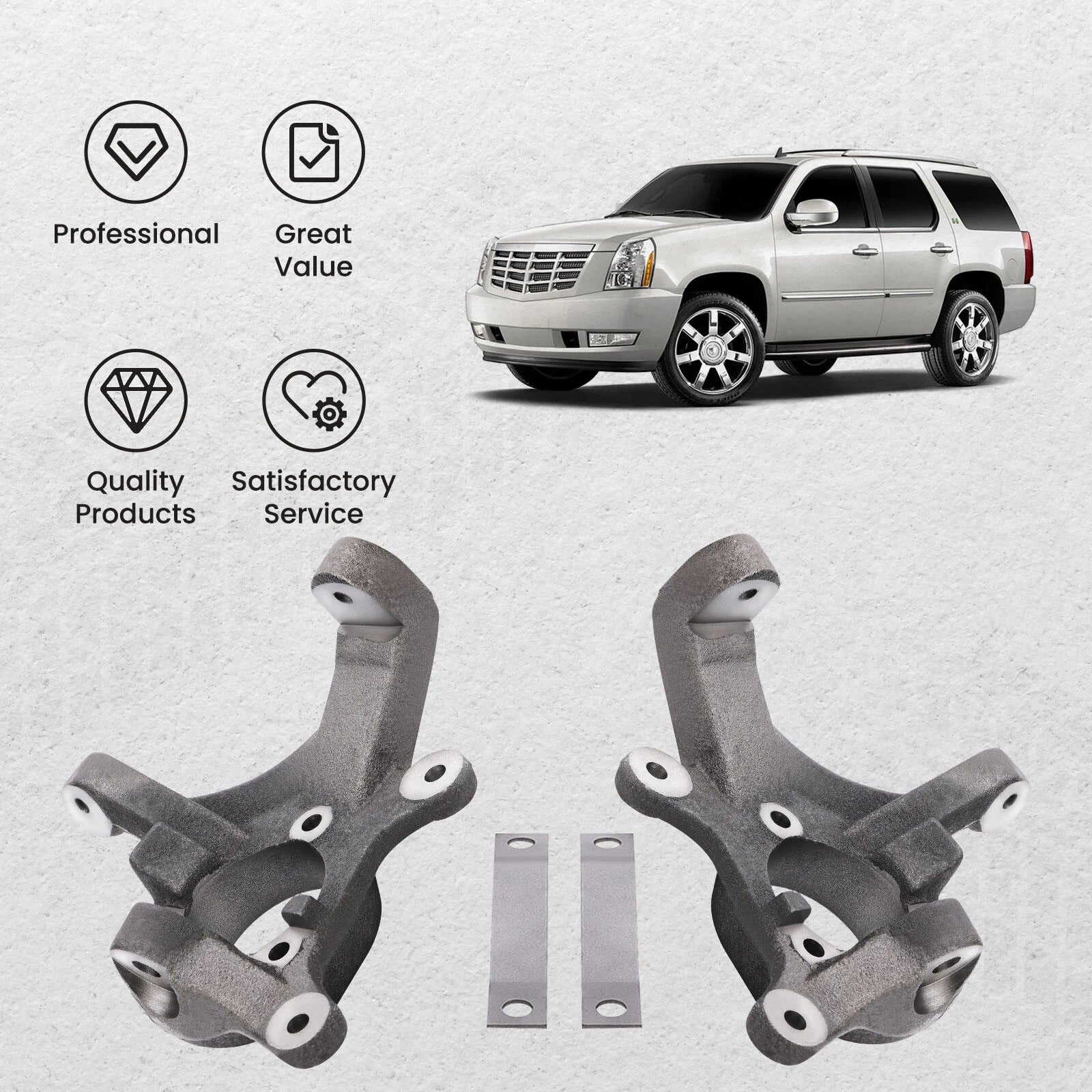 2" Lift Kit with Shocks and Spindles for Chevy Tahoe GMC Yukon (2000–2006)