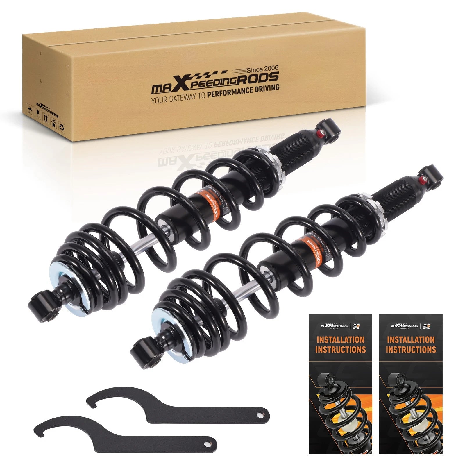 2X Front Coilover Shocks Absorber Kit for Can Am Defender HD8 HD5 (2017–2021)