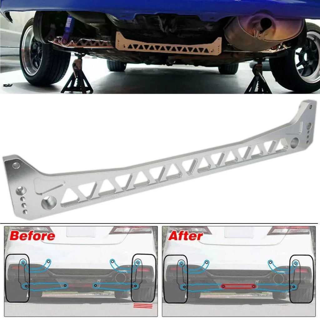 Silver Billet Rear Lower Control Arms + Subframe Brace for Honda Civic EK (1996–2000)