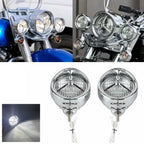 4.5" Chrome Headlight Fog Trim Lights for Harley FLHTCUSE FLHSE Road Glide