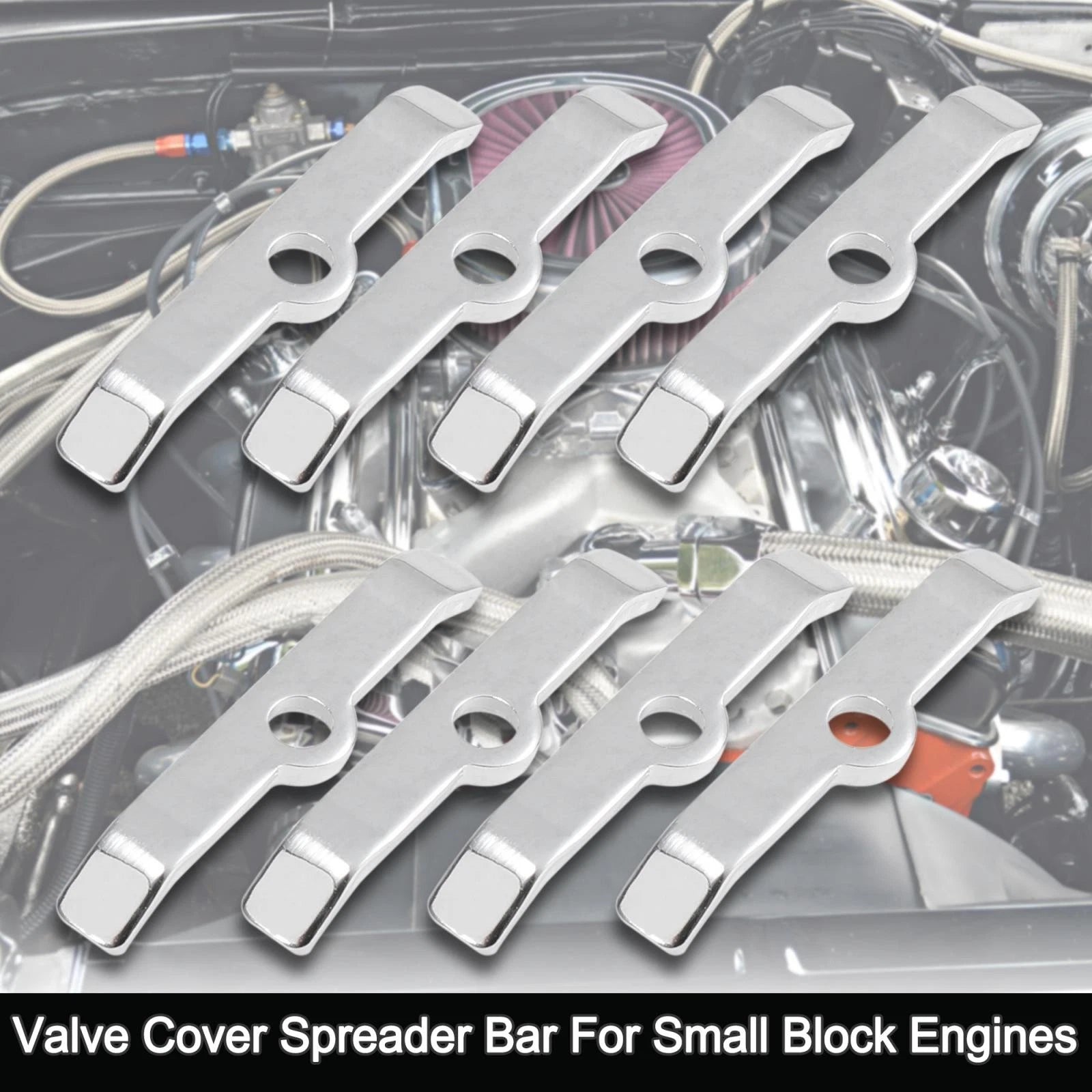 8pcs Valve Cover Spreader Bar Hold Down Tab for Chevy 283 305 327 (1955–1986)