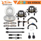 Set of 2 Front Control Arm Kits & Wheel Hub Bearing for Dodge Ram 1500 (2006–2008)